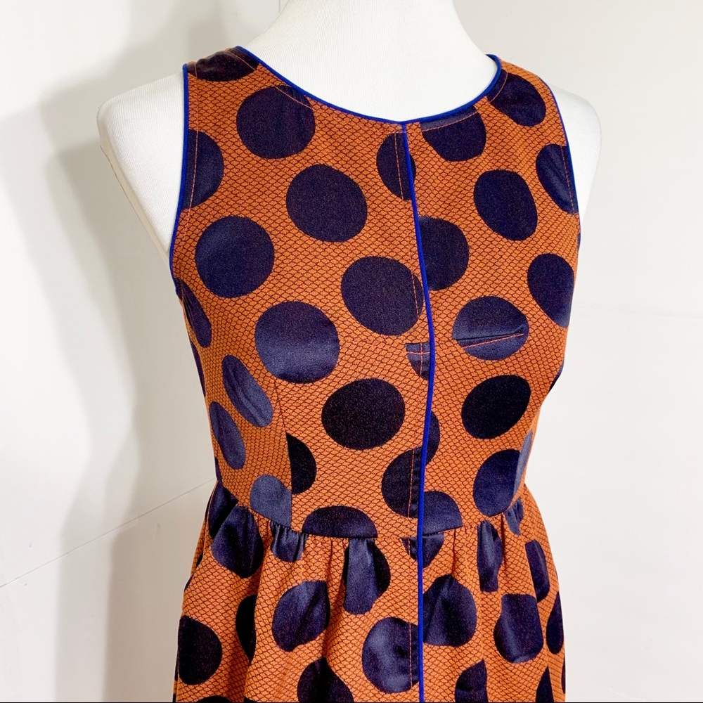 SOLD-Anthropologie Polka Dot Criss Cross Back Dress - Picture 3 of 8